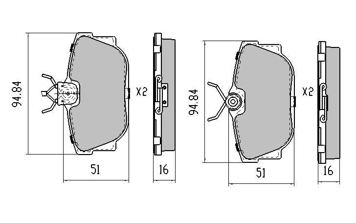 RDA GP Max Brake Pad Set Rear RDB1947