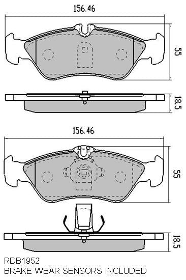 RDA GP Max Brake Pad Set Rear RDB1952