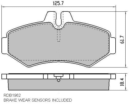RDA GP Max Brake Pad Set Rear RDB1962