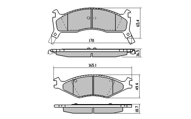 RDA GP Max Brake Pad Set Front RDB1970