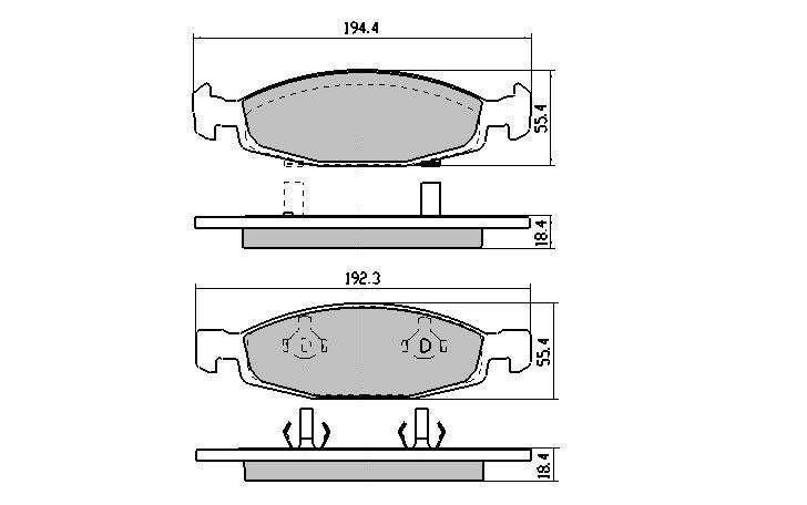 RDA GP Max Brake Pad Set Front RDB1978