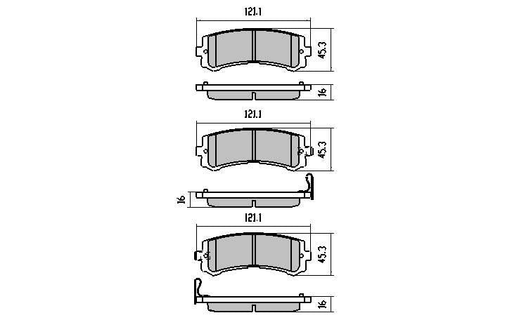 RDA GP Max Brake Pad Set Rear RDB1994