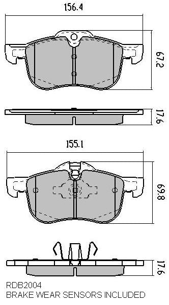 RDA GP Max Brake Pad Set Front RDB2004
