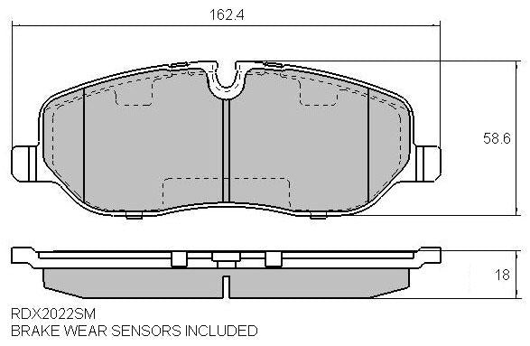 RDA GP Max Brake Pad Set Front RDB2022