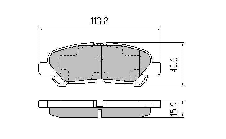 RDA GP Max Brake Pad Set Rear RDB2067
