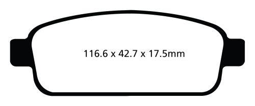 RDA GP Max Brake Pad Set Rear RDB2069