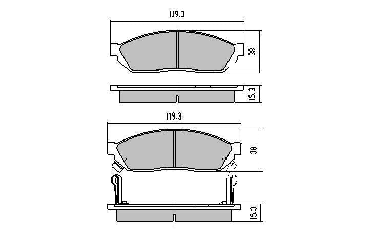 RDA GP Max Brake Pad Set Front RDB208