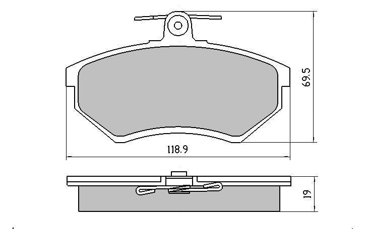 RDA GP Max Brake Pad Set Front RDB211