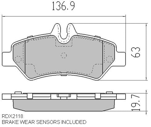 RDA GP Max Brake Pad Set Rear RDB2118