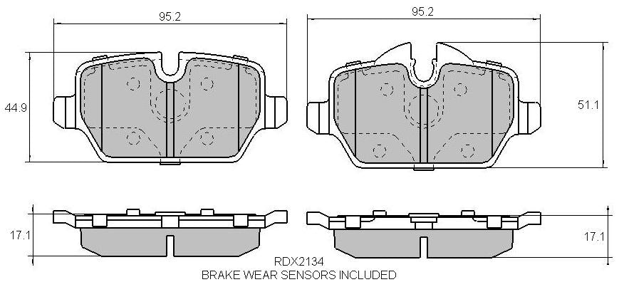 RDA Phantom Ceramic Brake Pad Set Rear RDC2134