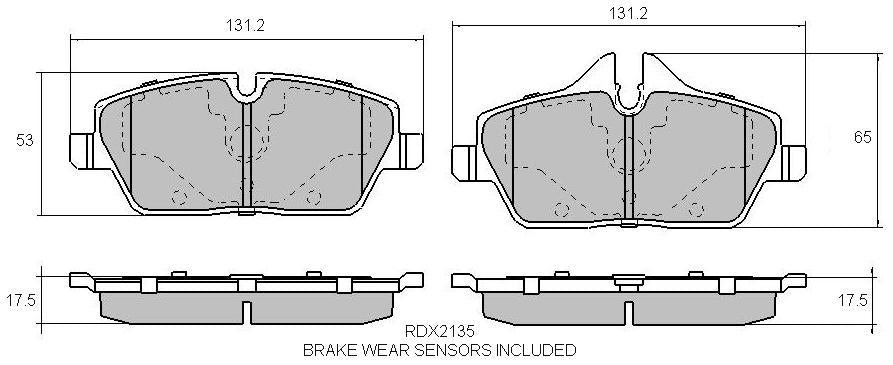 RDA Phantom Ceramic Brake Pad Set Front RDC2135