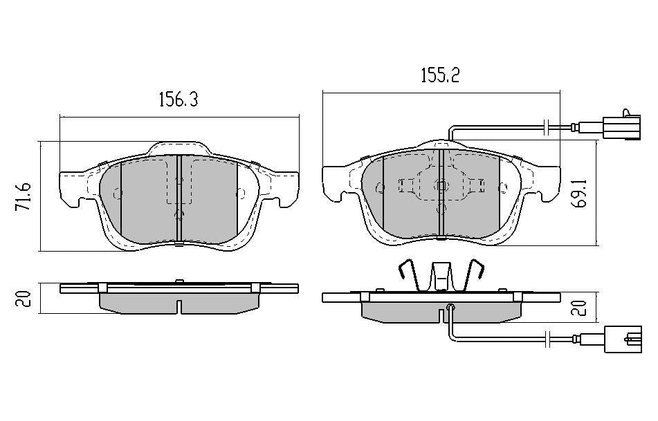 RDA GP Max Brake Pad Set Front RDB2141