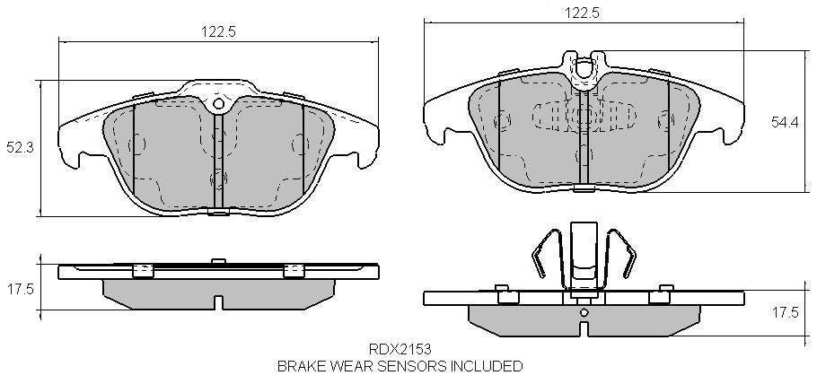 RDA Phantom Ceramic Brake Pad Set Rear RDC2153