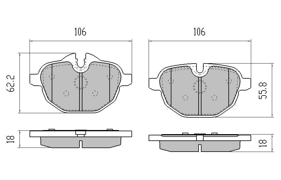 RDA Phantom Ceramic Brake Pad Set Rear RDC2179