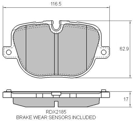 RDA GP Max Brake Pad Set Rear RDB2185