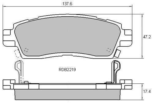 RDA GP Max Brake Pad Set Rear RDB2219