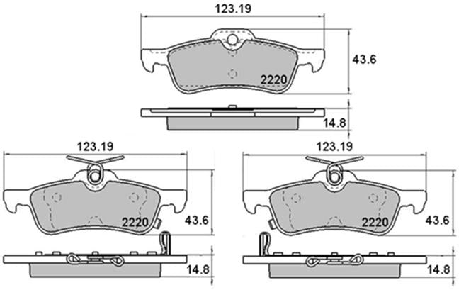 RDA GP Max Brake Pad Set Rear RDB2220