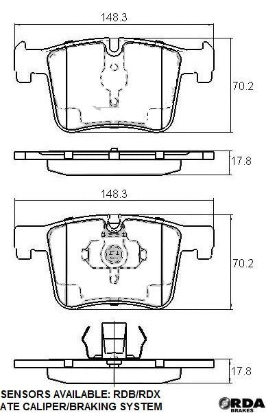 RDA Phantom Ceramic Brake Pad Set Front RDC2221