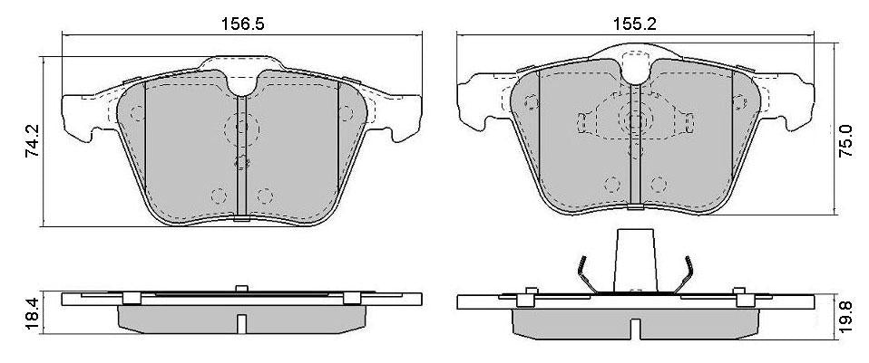RDA GP Max Brake Pad Set Front RDB2225