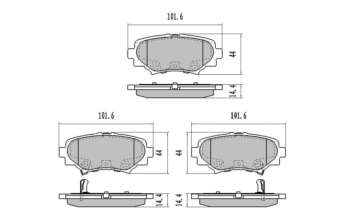 RDA GP Max Brake Pad Set Rear RDB2233