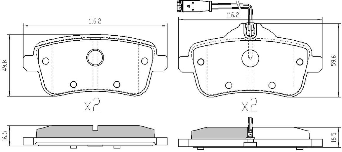 RDA GP Max Brake Pad Set Rear RDB2240