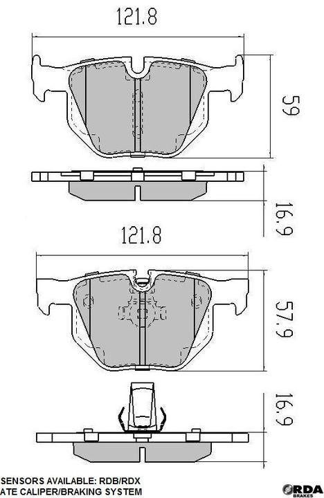 RDA Phantom Ceramic Brake Pad Set Rear RDC2247