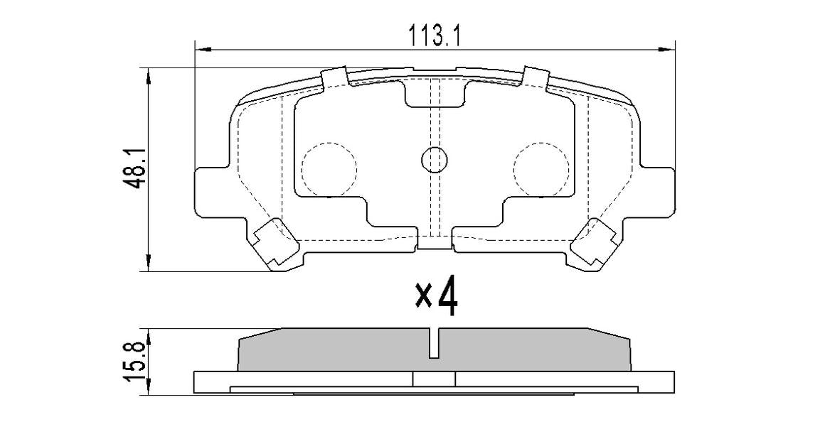 RDA GP Max Brake Pad Set Rear RDB2263