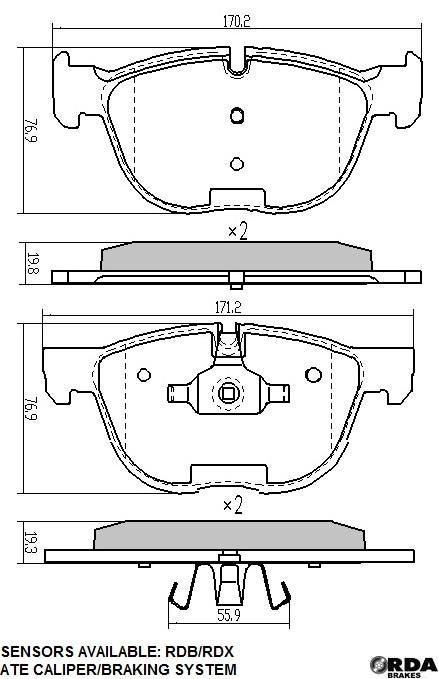 RDA Phantom Ceramic Brake Pad Set Front RDC2264