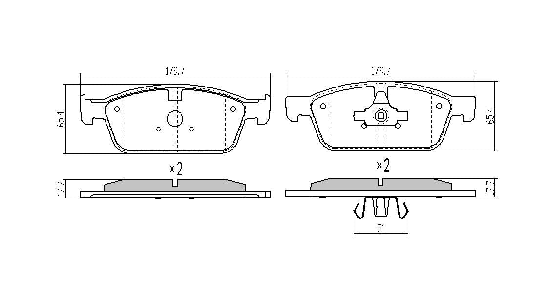 RDA GP Max Brake Pad Set Front RDB2268