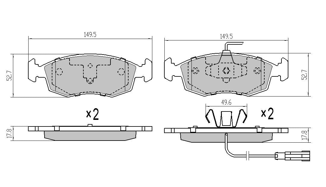 RDA GP Max Brake Pad Set Front RDB2342
