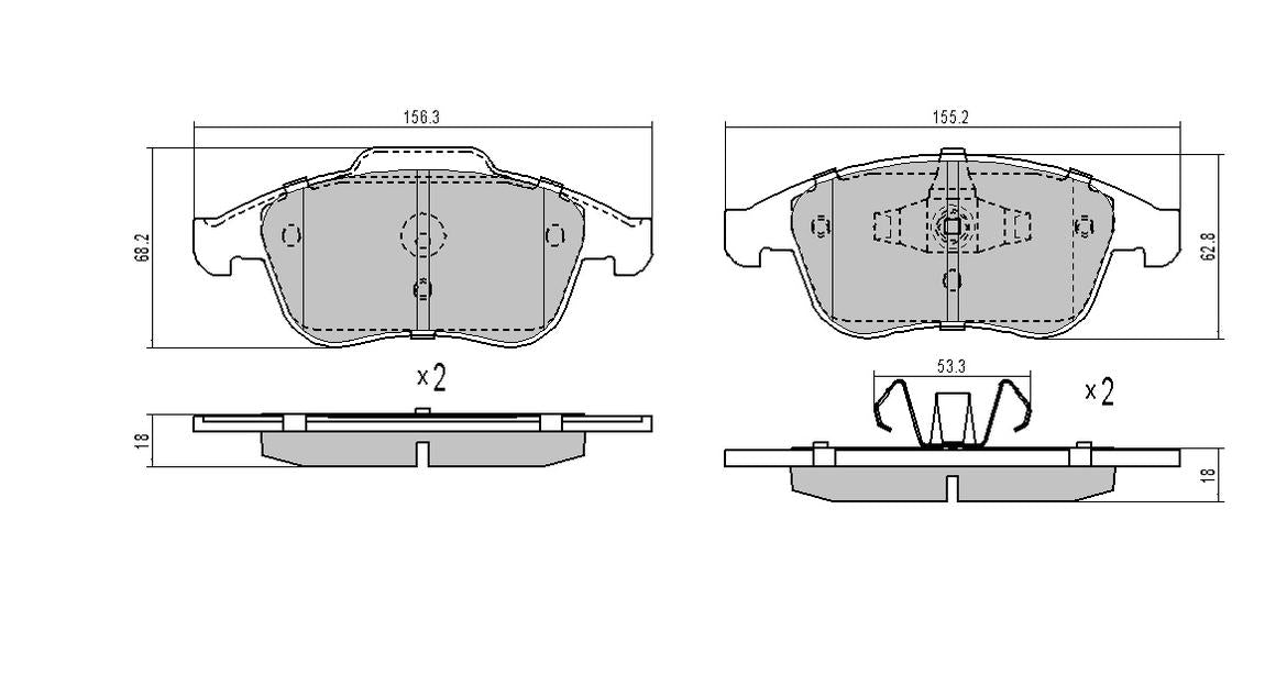 RDA GP Max Brake Pad Set Front RDB2362