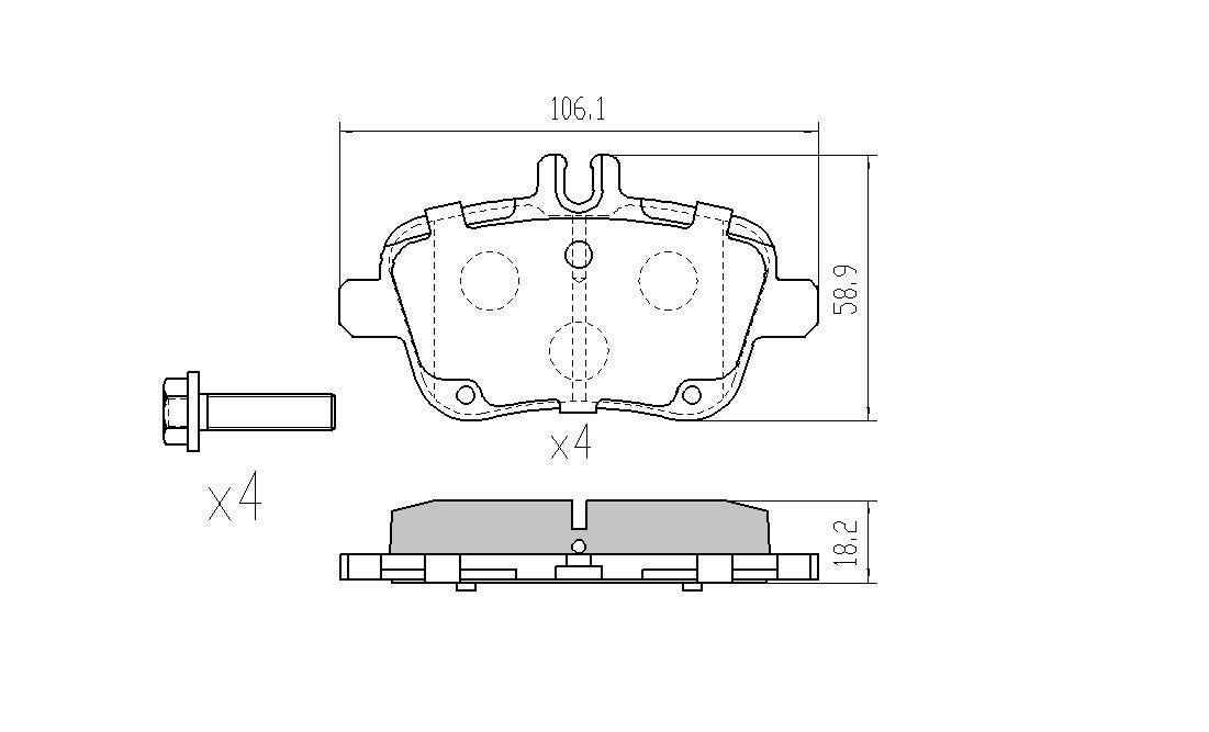 RDA Phantom Ceramic Brake Pad Set Rear RDC2382