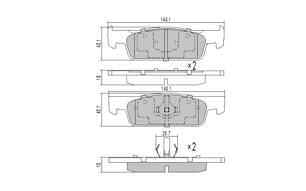 RDA GP Max Brake Pad Set Front RDB2387