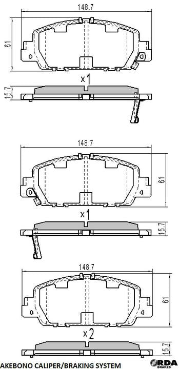 RDA GP Max Brake Pad Set Front RDB2400