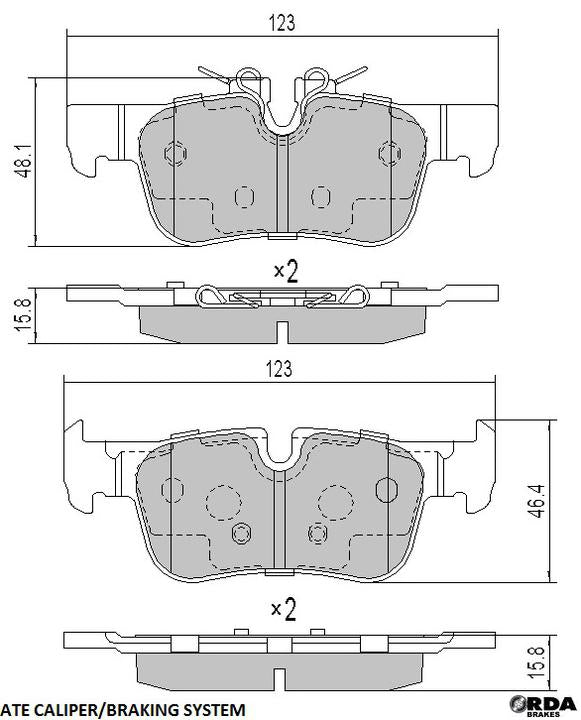 RDA GP Max Brake Pad Set Rear RDB2401