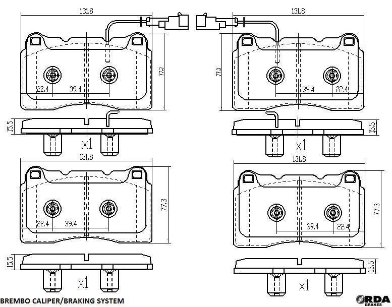 RDA GP Max Brake Pad Set Front RDB2404