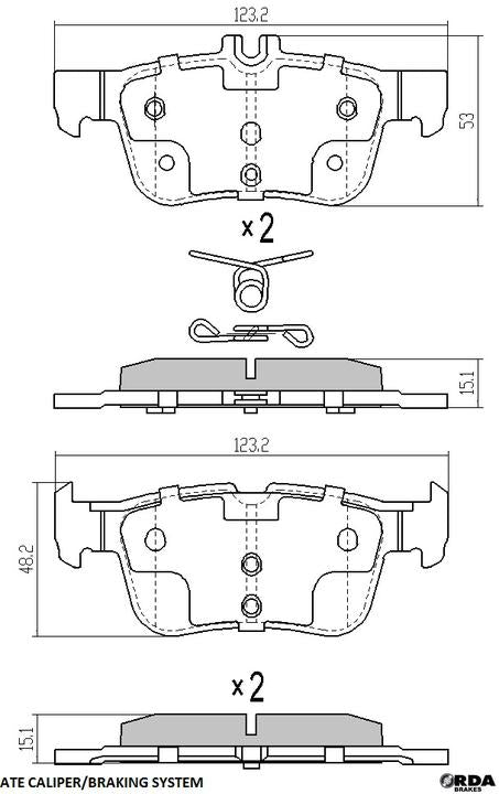 RDA GP Max Brake Pad Set Rear RDB2407