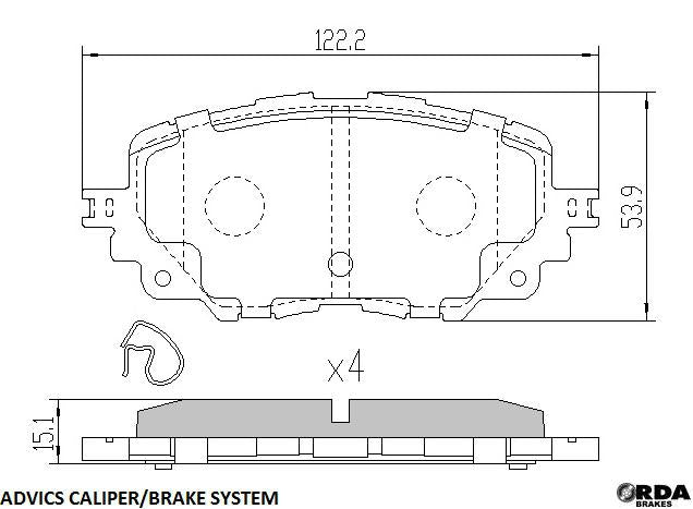 RDA GP Max Brake Pad Set Front RDB2415