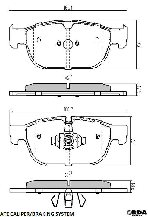RDA Phantom Ceramic Brake Pad Set Front RDC2417