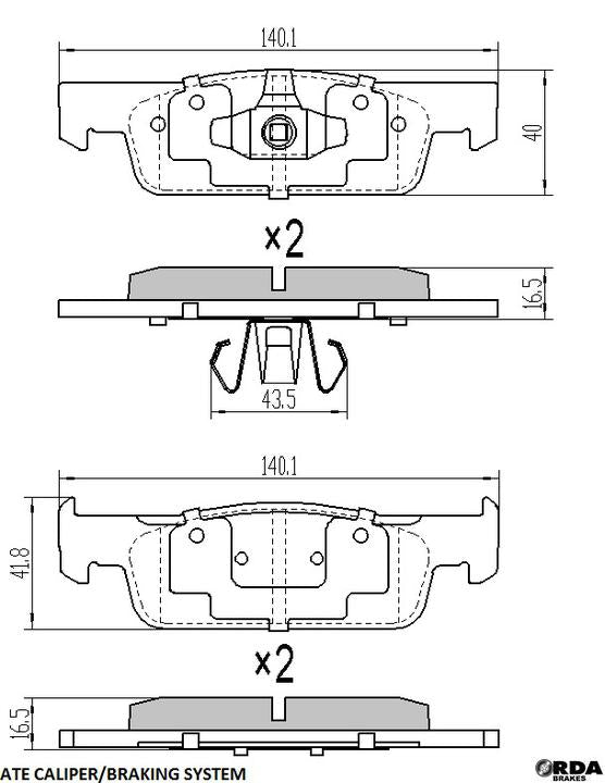 RDA GP Max Brake Pad Set Front RDB2419