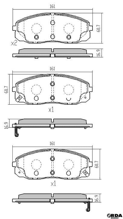RDA Phantom Ceramic Brake Pad Set Front RDC2423