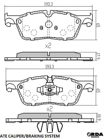 RDA GP Max Brake Pad Set Front RDB2424