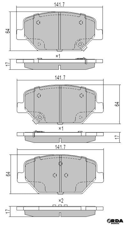 RDA Phantom Ceramic Brake Pad Set Front RDC2429
