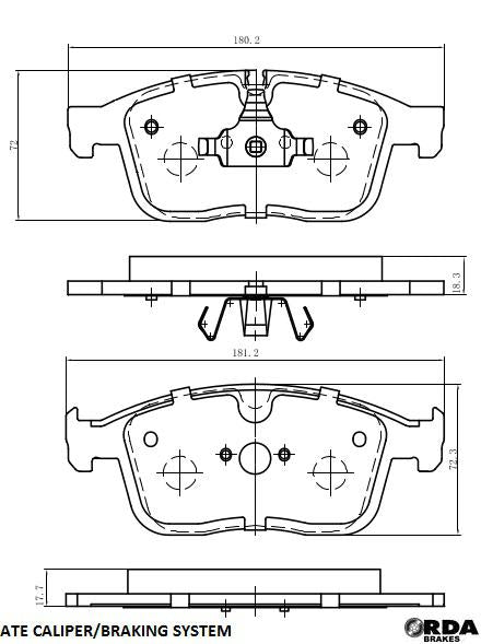 RDA Phantom Ceramic Brake Pad Set Front RDC2437