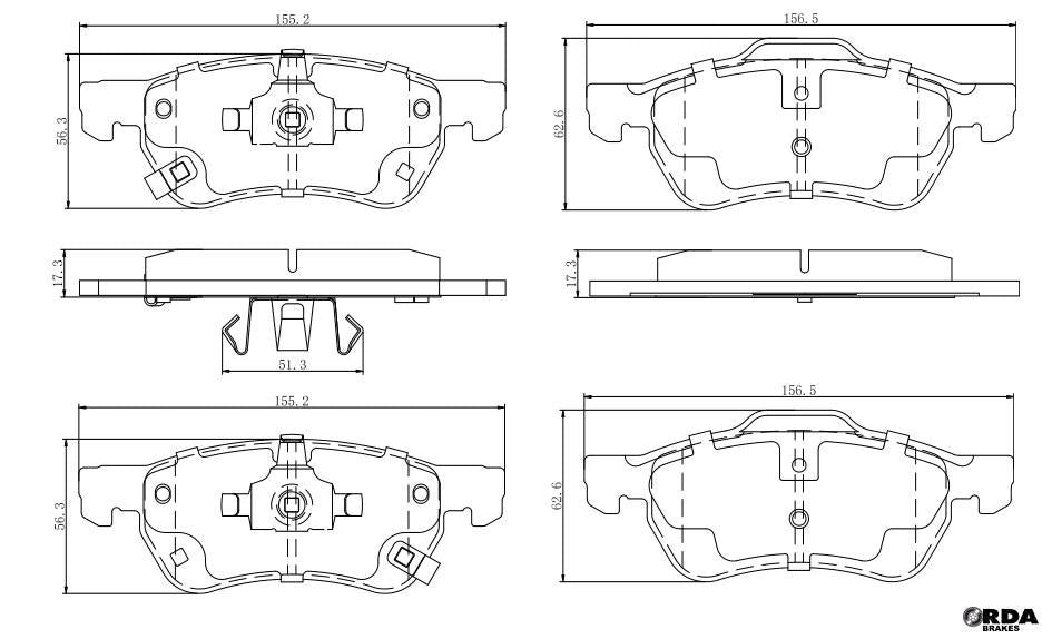 RDA GP Max Brake Pad Set Front RDB2444