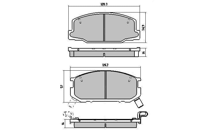 RDA GP Max Brake Pad Set Front RDB265
