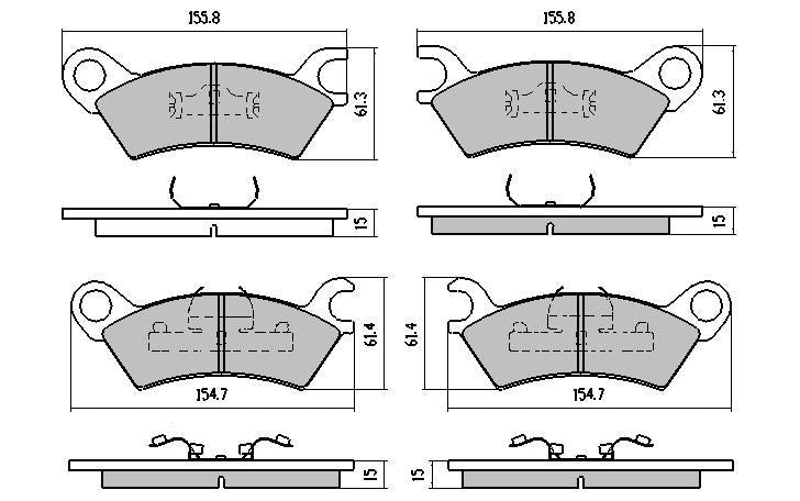 RDA GP Max Brake Pad Set Front RDB278