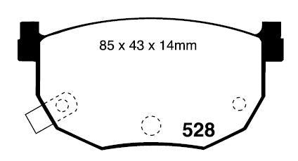 RDA GP Max Brake Pad Set Rear RDB284