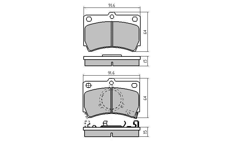 RDA GP Max Brake Pad Set Front RDB406
