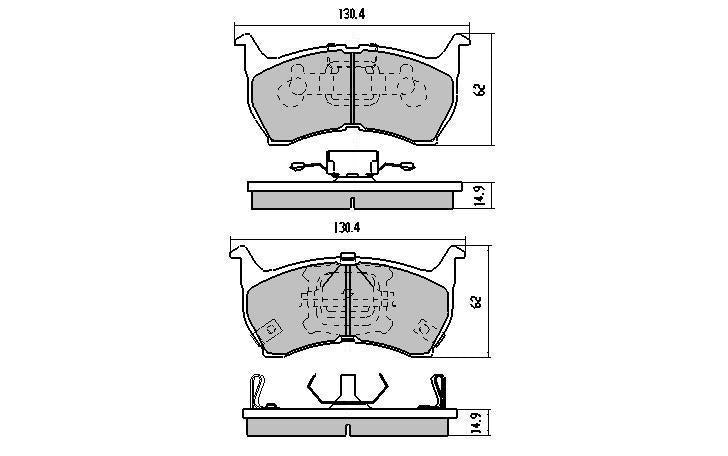 RDA GP Max Brake Pad Set Front RDB414